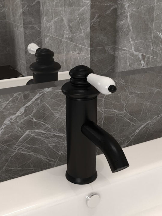 vidaXL Mixing Sink Faucet Retro Black