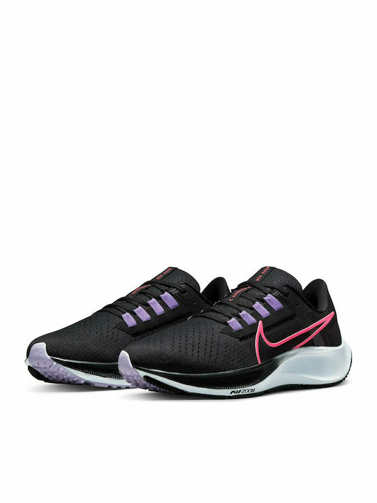 Nike Air Zoom Pegasus 38 Γυναικεία Αθλητικά Παπούτσια Running Black / Hyper Pink / Lilac / Pure Platinum