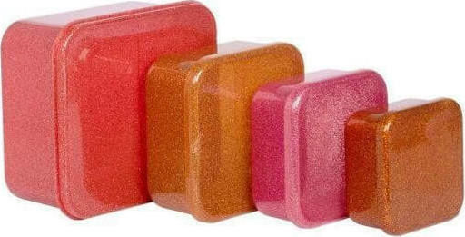 A Little Lovely Company Autumn Plastic Kids' Lunch Set Multicolour