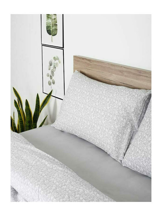 Sunshine Sheet Sets Double with Elastic 150x205+30cm. Cotton Feelings 920 Grey 4pcs