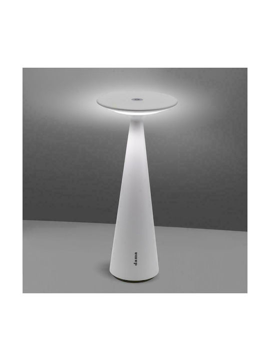 Zafferano Dama Table Decorative Lamp LED Battery White