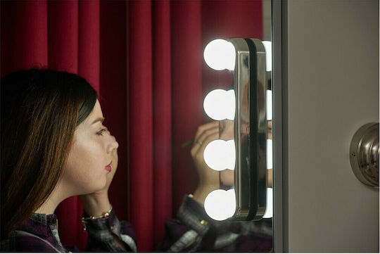 GloboStar Battery Vanity Mirror LED Light Cool White 8W L30.5xW6xH6cm