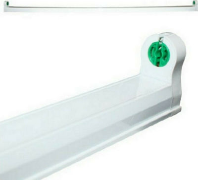 Aca Single-Ended Lighting Batten T8 with 1 Slot for LED Lamp 120cm