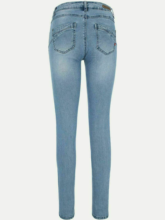 Volcano D-KELLY 18 Women's regular waist skinny jeans - Light Blue