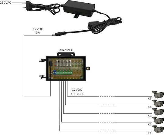 Pulsar CCTV Accessories Safe Box with 5x1A Case AWZ593
