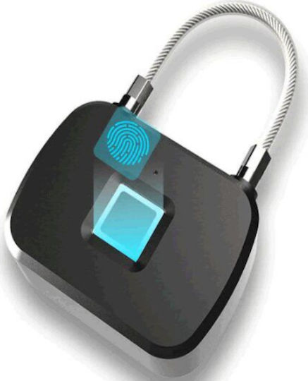 Andowl Bronze Padlock Brass With Fingerprint 75mm Black 1pcs