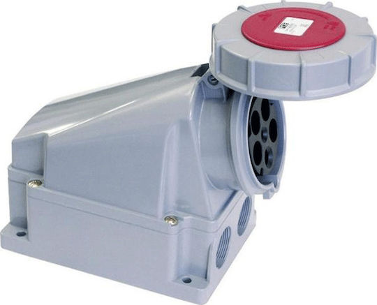 PCElectric Priză industrială feminină Priză de perete femeie 5P 63A 400V IP67 135-6