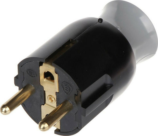 Legrand Male Schuko Plug Black με Περιστροφή