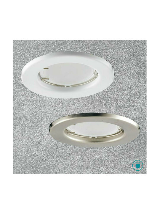 Fan Europe Matrix Ledf3 Round Metallic Recessed Ceiling Spot with GU10 Bulb Base Silver 10.5x10.5cm 3pcs
