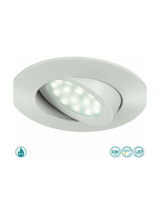 Fan Europe Zenit-5W BCO Round Metallic Recessed Spot with Integrated LED and Warm White Light White 2.5x2.5cm. 1pcs