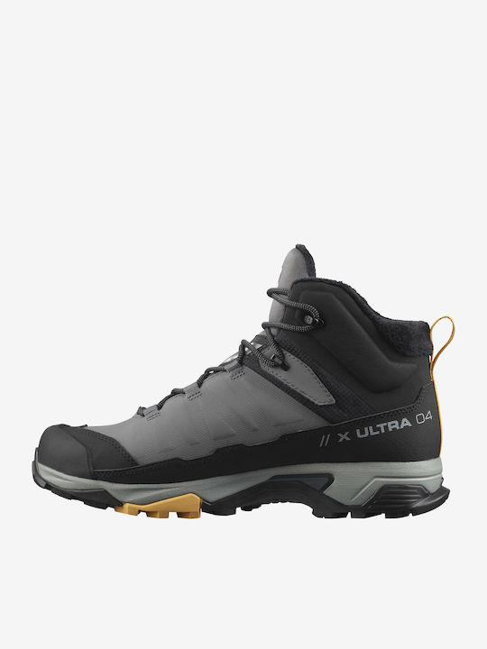 Salomon X Ultra 4 Mid Men's Hiking Boots Quiet Shade Black Warm Apricot