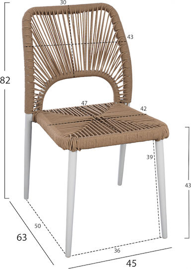 Set Sala De Mese Pentru Exterior 5 Piese Alb