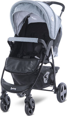 Lorelli Daisy Basic Set 2 in 1 Adjustable 2 in 1 Baby Stroller Suitable for Newborn Black & Silver Blue 8.75kg