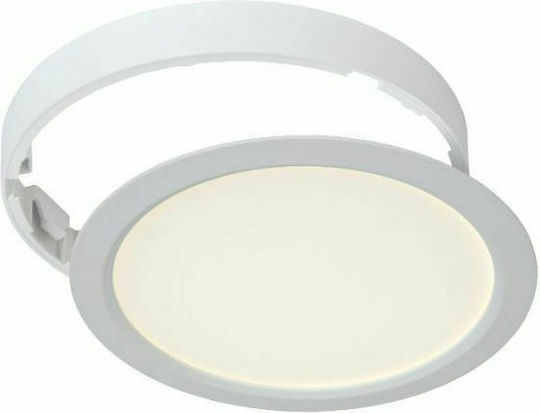 Lucide Lightning Round Outdoor LED Panel 18W with Warm White Light 3000K 22cm