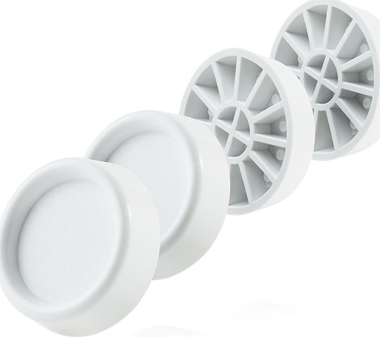 Roller Kappatos 00671 Anti-Vibration Pads For Washer/Dryer made of Plastic White 4pcs