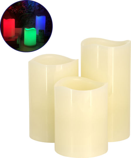 GloboStar Φωτιστικό LED RGB Κερί 3τμχ