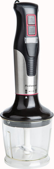 Rohnson Blender De Mână Cu Tijă Din Inox 1200W Negru