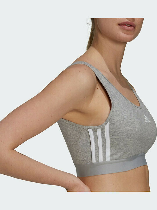 Essentials 3 Stripes Frauen Sport-BHs Sport-BH Gray