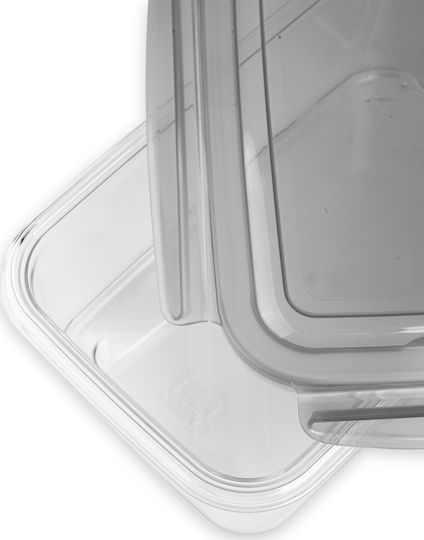 Hega Hogar Plastic Lunch Box Gray 1900ml
