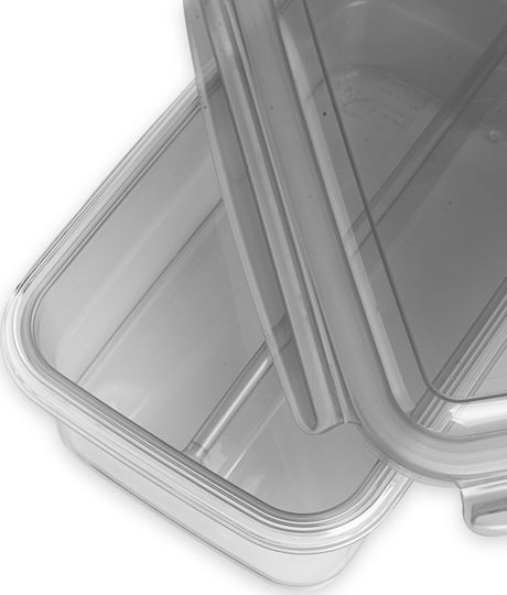 Hega Hogar Plastic Lunch Box Gray 1900ml