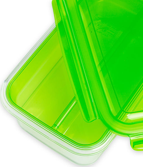 Hega Hogar Plastic Lunch Box Green 1900ml