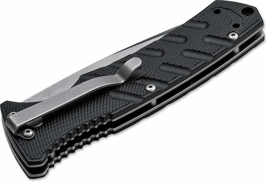 Boker Strike Droppoint Σουγιάς Αυτόματος Droppoint Μαύρο σε Θήκη