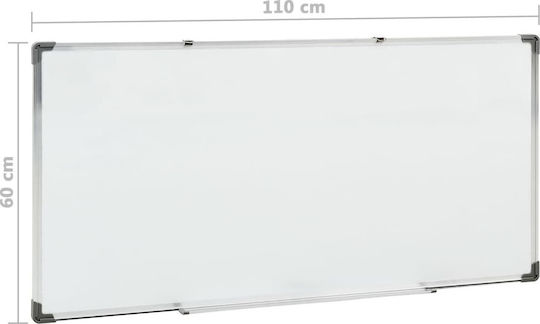 vidaXL Magnetic Hanging Dry Erase Board 110x60cm