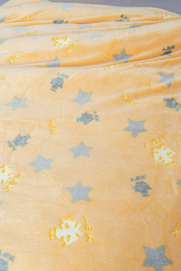 Palamaiki Fleece-Decke Aek Leuchtendes Gelbe 160x220cm