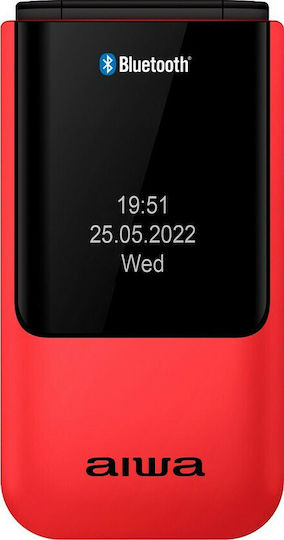 Aiwa FP-24 Dual SIM Κινητό με Κουμπιά Red