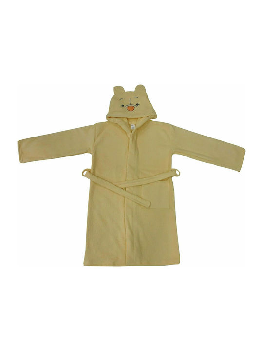 Beboulino Kids Hooded Bathrobe Pooh Yellow