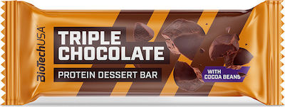 Biotech USA Dessert Bars with 24% Protein & Flavor Triple Chocolate Cocoa Beans 20x50gr