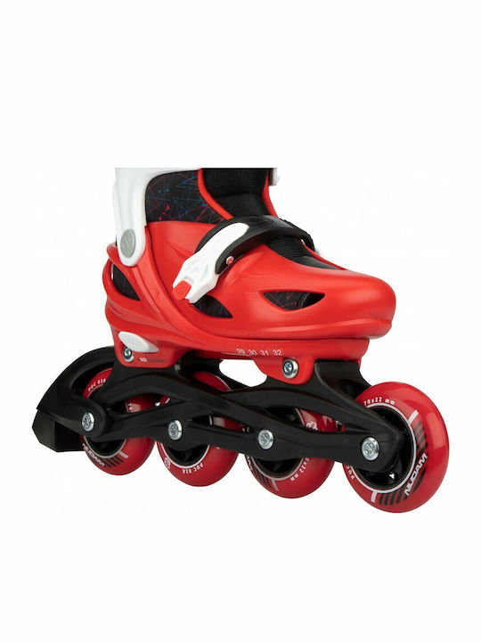 Nijdam Rad Racer Inline Einstellbar Rollers Rot Erwachsene/Kinder