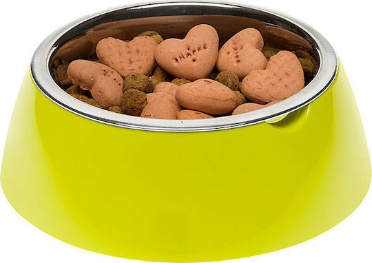 Ferplast Jolie Stainless Steel Bowl Food & Water for Dog & Cat 1.2lt 23.3cm in Green Color