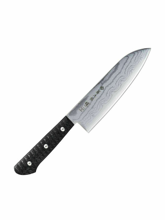 Tojiro Gai Santoku Knife of Damascus Steel 17cm F-1351