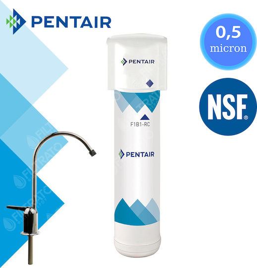 Pentair FreshPoint Συσκευή Φίλτρου Νερού Κάτω Πάγκου / Κεντρικής Παροχής Μονή με Βρυσάκι 3/8'' με Ανταλλακτικό Φίλτρο F1000-B1B