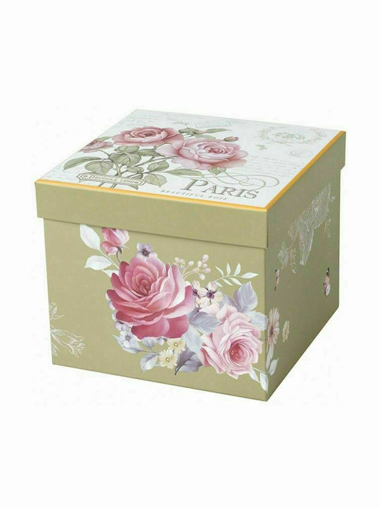 Καρβούνης Floral Paris Roses Πιάτο Γλυκού από Πορσελάνη Πολύχρωμο με Διάμετρο 20.5cm 6τμχ