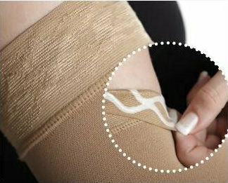 Maxis Lymphedema Sleeve With Silicone Lace Glove With Silicone 23-32 mmHg Beige