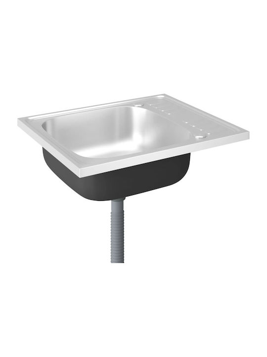 vidaXL Ένθετος Νεροχύτης Inox Μ50xΠ60cm Ασημί