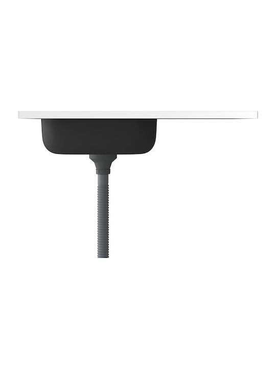 vidaXL Ένθετος Νεροχύτης Inox Μ80xΠ60cm Ασημί