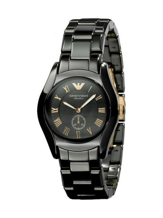 Emporio Armani Uhr mit Schwarz Kautschukarmband