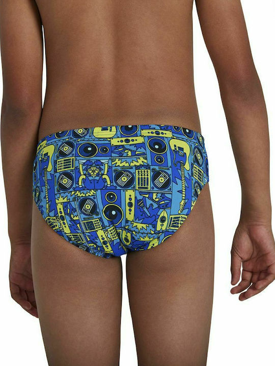 Speedo Allover Brief Παιδικό Μαγιό Σλιπ Μπλε