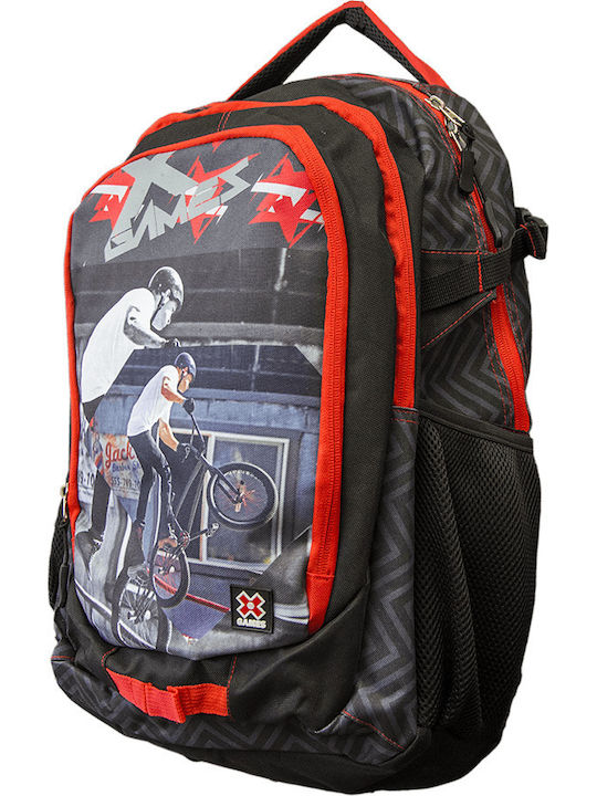 Gim X-Games Bikes School Bag Backpack Elementary, Elementary in Black color