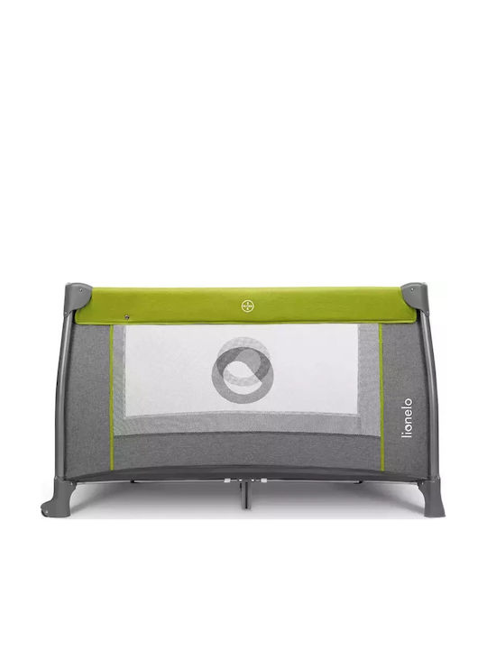 Lionelo Thomi Playpen 2 Levels with Changing Table & Mattress Green Lemon 125x68cm
