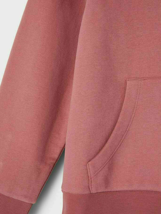 Name It Fleece Kinder Sweatshirt mit Kapuze und Taschen Rot