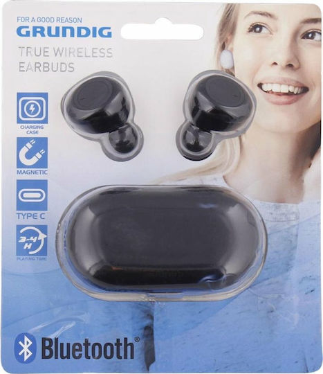 Grundig 910045 In-Ear Bluetooth-Freisprecheinrichtung Kopfhörer mit Ladeetui Schwarz