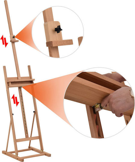 Vinsetto Καβαλέτο Ζωγραφικής Επιδαπέδιο Ξύλινο 53x50.5x171cm