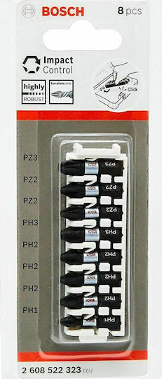 Bosch Σετ 8 Μύτες Κατσαβιδιού