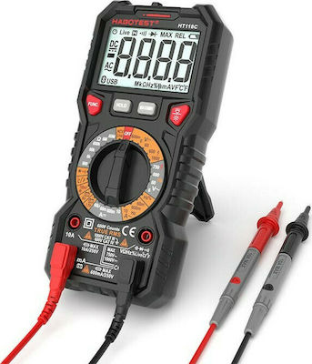 Habotest Digital Multimeter True RMS with Measurement AC / DC / Capacity HT118C