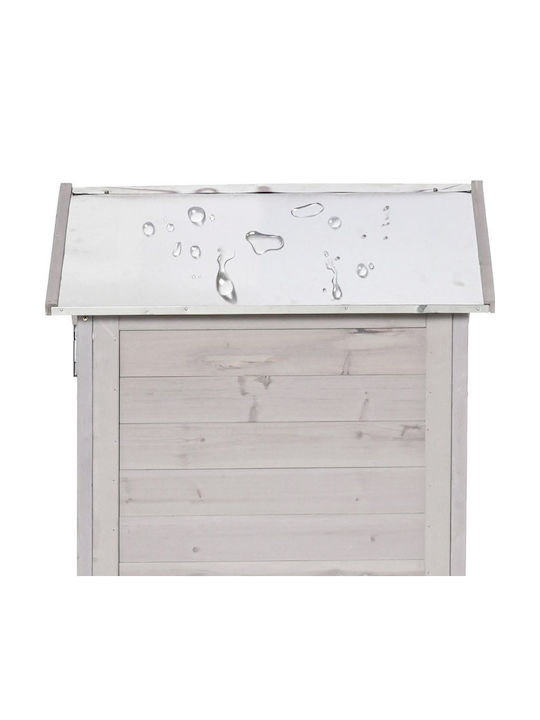 Wooden Garden Shed Grey M0.9xW0.63xH2m