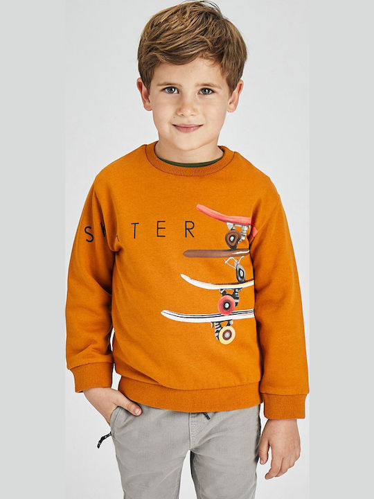 Fleece Kids Sweatshirt Yellow Skater